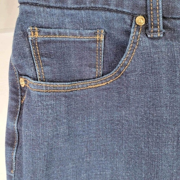 Chicos Jeans So Slimming Girlfriend Dark Womens Size 8 US M High Rise Stretch - Picture 10 of 11